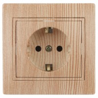 1-202-11 Intro Розетка 2P+E Schuko 16А-250В IP20 СП Plano сосна