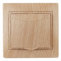 1-203-11 Intro Розетка 2P+E Schuko с крышкой 16А-250В IP20 СП Plano сосна