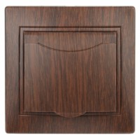 1-203-10 Intro Розетка 2P+E Schuko с крышкой 16А-250В IP20 СП Plano венге