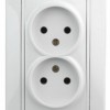 1-204-01 Intro Розетка 2х2P 16А-250В IP20 СП Plano белый