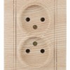 1-204-11 Intro Розетка 2х2P 16А-250В IP20 СП Plano сосна