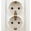 1-205-02 Intro Розетка 2X2P+E Schuko 16А-250В IP20 СП Plano сл.кость