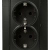 1-205-05 Intro Розетка 2X2P+E Schuko 16А-250В IP20 СП Plano антрацит