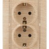 1-205-11 Intro Розетка 2X2P+E Schuko 16А-250В IP20 СП Plano сосна