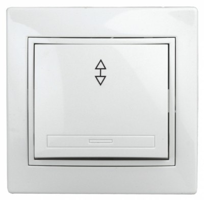 1Э-103-01 Intro Переключатель, 10А-250В, СУ, б.л., Plano, белый