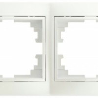 Рамка для розеток и выключателей Intro Plano 1-502-06 на 2 поста горизонтальная, СУ, перламутр