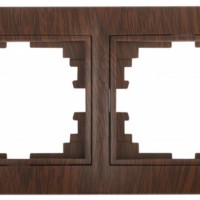 Рамка для розеток и выключателей Intro Plano 1-502-10 на 2 поста горизонтальная, СУ, венге