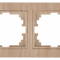 Рамка для розеток и выключателей Intro Plano 1-502-11 на 2 поста горизонтальная, СУ, сосна