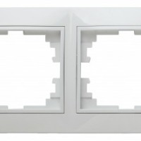 Рамка для розеток и выключателей Intro Plano 1-504-01 на 4 поста горизонтальная, СУ, белый