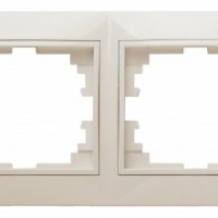 Рамка для розеток и выключателей Intro Plano 1-504-02 на 4 поста горизонтальная, СУ, слоновая кость