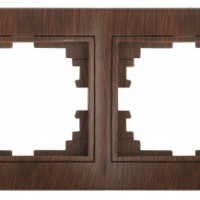 Рамка для розеток и выключателей Intro Plano 1-504-10 на 4 поста горизонтальная, СУ, венге