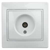 Розетка Intro Plano 1-301-01 ТВ одиночная IP20 СП белый