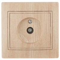 Розетка Intro Plano 1-301-11 ТВ одиночная IP20 СП сосна