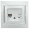 Розетка ТФ Intro Plano 1-302-01 RJ11 IP20 СП белый