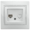 Розетка Intro Plano 1-303-01 информационная RJ45 IP20 СП белый