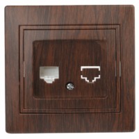 Розетка Intro Plano 1-303-10 информационная RJ45 IP20 СП венге