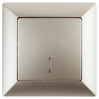 Выключатель 1кл. с инд. 10А-250В СП Solo шампань Intro Эра 4-102-04