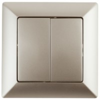 Выключатель 2кл. 10А-250В СП Solo шампань Intro Эра 4-104-04