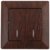Выключатель 2кл. с инд. 10А-250В СП Solo венге Intro Эра 4-105-10