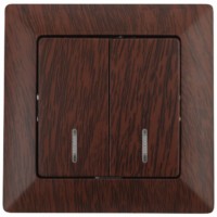 Выключатель 2кл. с инд. 10А-250В СП Solo венге Intro Эра 4-105-10
