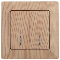 Выключатель 2кл. с инд. 10А-250В СП Solo сосна Intro Эра 4-105-11