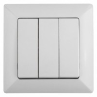 Выключатель 3кл. 10А-250В СП Solo белый Intro Эра 4-106-01