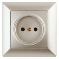 4-201-04 Intro Розетка 2P 16А-250В СП Solo шампань