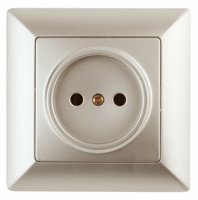 4-201-04 Intro Розетка 2P 16А-250В СП Solo шампань