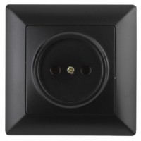 4-201-05 Intro Розетка 2P 16А-250В СП Solo антрацит