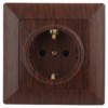 4-202-10 Intro Розетка 2P+E Schuko 16А-250В СП Solo венге