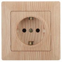 4-202-11 Intro Розетка 2P+E Schuko 16А-250В СП Solo сосна