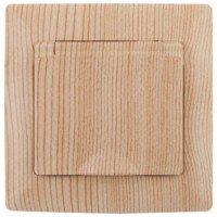 4-203-11 Intro Розетка 2P+E Schuko с крышкой 16А-250В СП Solo сосна