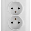 4-204-01 Intro Розетка 2х2P 16А-250В СП Solo белый