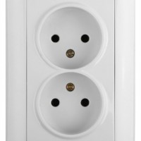 4-204-01 Intro Розетка 2х2P 16А-250В СП Solo белый