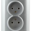 4-204-03 Intro Розетка 2х2P 16А-250В СП Solo алюминий