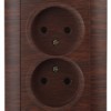 4-204-10 Intro Розетка 2х2P 16А-250В СП Solo венге