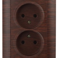4-204-10 Intro Розетка 2х2P 16А-250В СП Solo венге