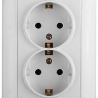 4-205-01 Intro Розетка 2X2P+E Schuko 16А-250В СП Solo белый