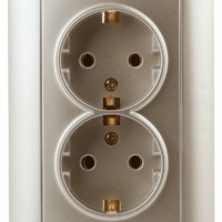 4-205-04 Intro Розетка 2X2P+E Schuko 16А-250В СП Solo шампань