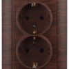 4-205-10 Intro Розетка 2X2P+E Schuko 16А-250В СП Solo венге