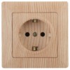 4-206-11 Intro Розетка 2P+E Schuko со шторками 16А-250В СП Solo сосна