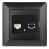 Розетка ТФ Intro RJ11 СП Solo антрацит