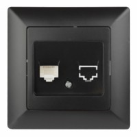 Розетка ТФ Intro RJ11 СП Solo антрацит
