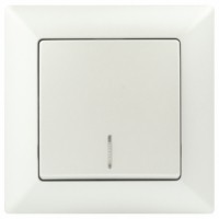 Выключатель 1кл. с инд. 10А-250В IP20 СП перламутр Intro Solo Эра 4-102-06