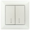 Выключатель 2кл. с инд. 10А-250В IP20 СП перламутр Intro Solo Эра 4-105-06