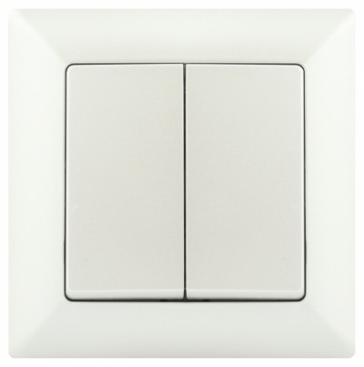 Выключатель 2кл. 10А-250В IP20 СП перламутр Intro Solo Эра 4-104-06