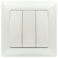 Выключатель 3кл. 10А-250В IP20 СП перламутр Intro Solo Эра 4-106-06