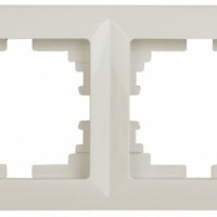 Рамка для розеток и выключателей Intro Solo 4-502-02 на 2 поста, СУ, слоновая кость