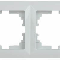 Рамка для розеток и выключателей Intro Solo 4-502-01 на 2 поста, СУ, белый