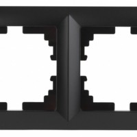 Рамка для розеток и выключателей Intro Solo 4-502-05 на 2 поста, СУ, антрацит